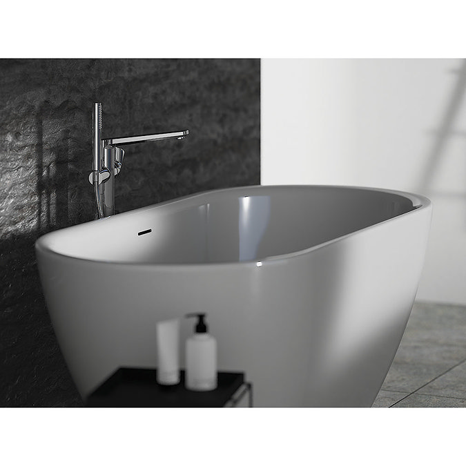 Ideal Standard Adapto 1550 x 750mm Oval Freestanding Double Ended Bath with Clicker Waste - T465901