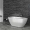 Ideal Standard Adapto 1550 x 750mm Oval Freestanding Double Ended Bath with Clicker Waste - T465901 