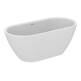 Ideal Standard Adapto 1550 x 750mm Oval Freestanding Double Ended Bath with Clicker Waste - T465901 