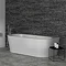Ideal Standard Adapto 1800 x 800mm D-Shape Freestanding Bath with Clicker Waste - T466001  Standard 