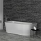 Ideal Standard Adapto 1800 x 800mm D-Shape Freestanding Bath with Clicker Waste - T466001 Standard