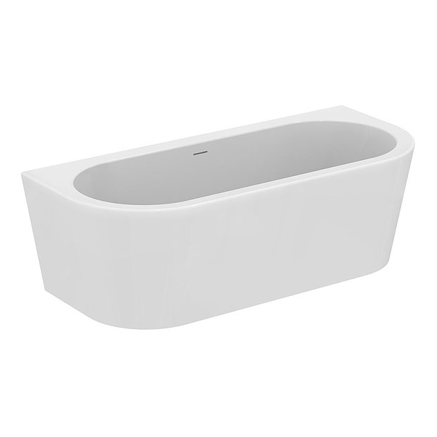 Ideal Standard Adapto 1800 x 800mm D-Shape Freestanding Bath with ...