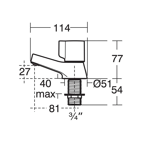 Ideal Standard Alto Bath Pillar Taps