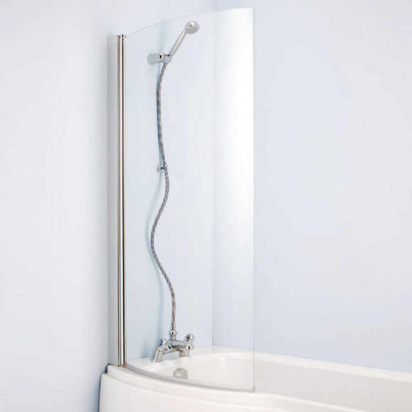 Ideal Standard Alto Curved Shower Bath Screen - E7607AA Large Image