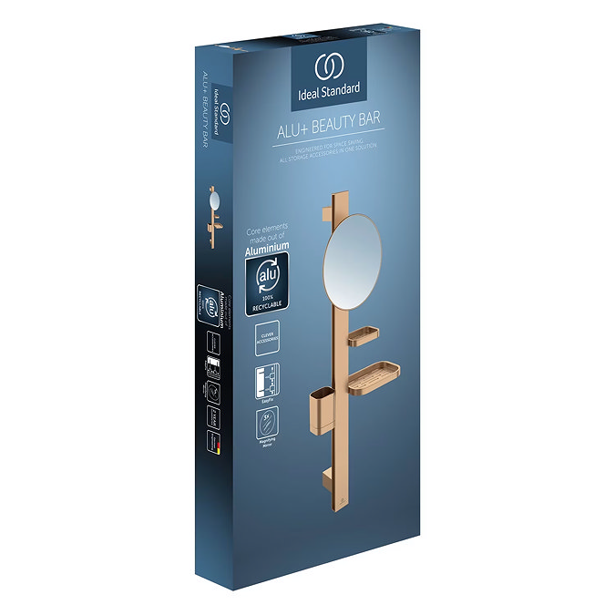 Ideal Standard Alu+ Bronze 200mm Mirror & Beauty Bar