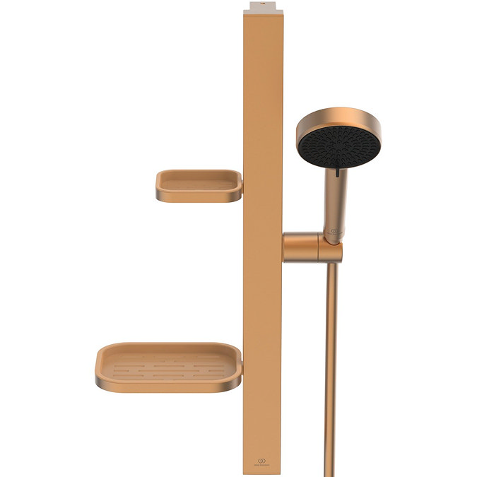 Ideal Standard Alu+ Bronze Slider Rail with 100mm 2 Function Shower Handset