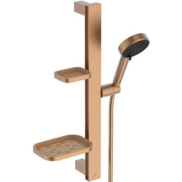 Ideal Standard Alu+ Bronze Slider Rail with 100mm 2 Function Shower Handset