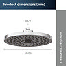 Ideal Standard Alu+ Chrome 260mm Round Shower Head 2 Function