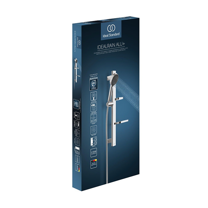 Ideal Standard Alu+ Chrome Slider Rail with 100mm 2 Function Shower Handset