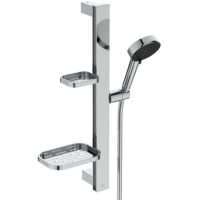 Ideal Standard Alu+ Chrome Slider Rail with 100mm 2 Function Shower Handset