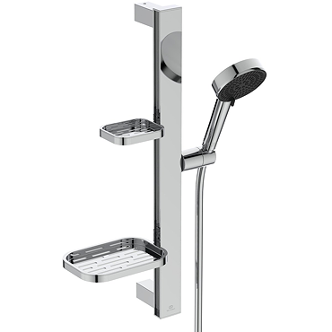Ideal Standard Alu+ Chrome Slider Rail with 100mm 2 Function Shower Handset