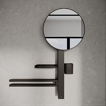 Ideal Standard Alu+ Silk Black 320mm Mirror & Beauty Bar