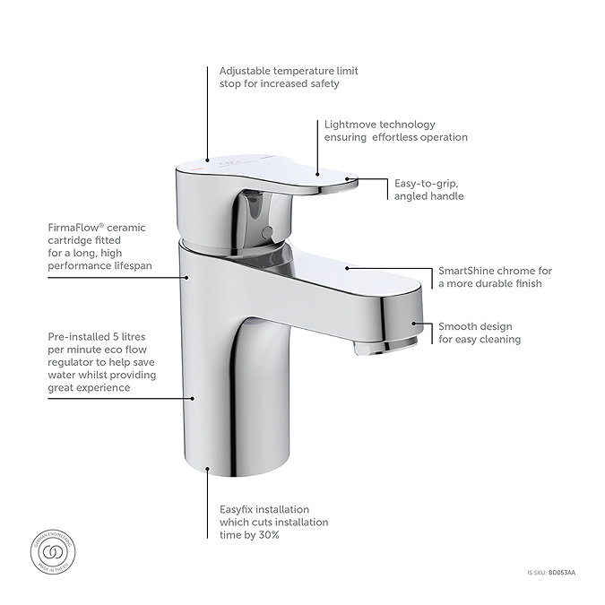 Ideal Standard Cerabase Single Lever Basin Mixer