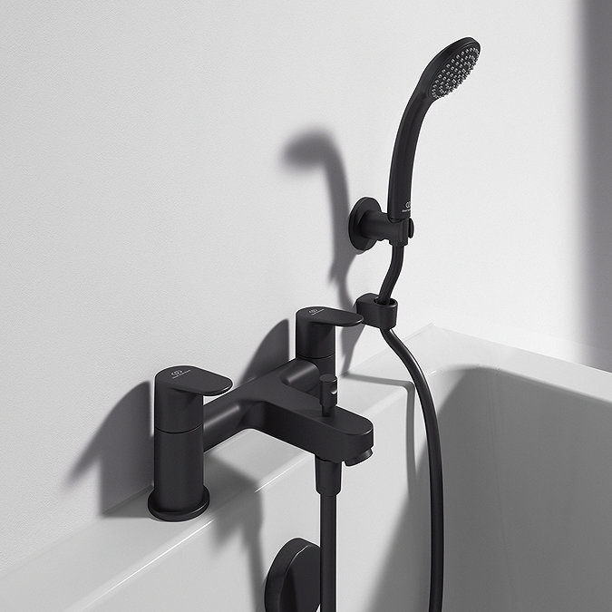 Ideal Standard Cerafine O Silk Black Dual Control Bath Shower Mixer Profile Large Image