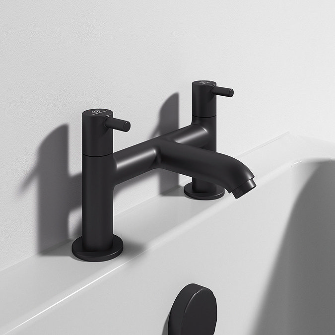 Ideal Standard Ceraline Silk Black 2 Tap Hole Bath Filler  Feature Large Image