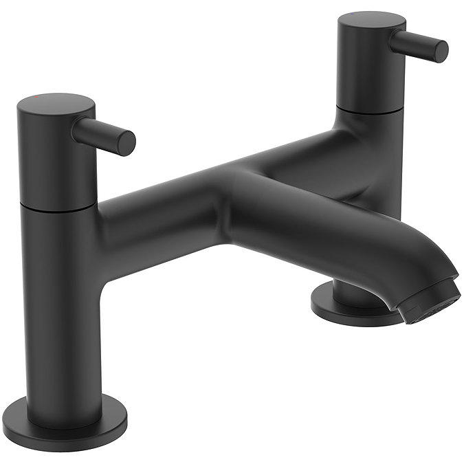 Ideal Standard Ceraline Silk Black 2 Tap Hole Bath Filler Large Image