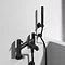 Ideal Standard Ceraline Silk Black 2 Tap Hole Bath Shower Mixer Profile Large Image