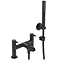 Ideal Standard Ceraline Silk Black 2 Tap Hole Bath Shower Mixer Large Image