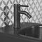 Ideal Standard Ceraline Silk Black Bidet Mixer with Pop-up Waste Feature Large Image