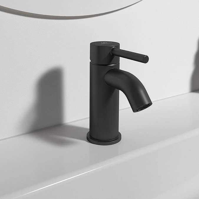 Ideal Standard Ceraline Silk Black Mini Basin Mixer  Feature Large Image