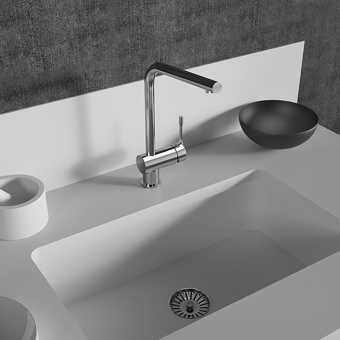 Ideal Standard Ceralook Chrome Single Lever L-Shape Spout Kitchen Mixer  In Bathroom Large Image