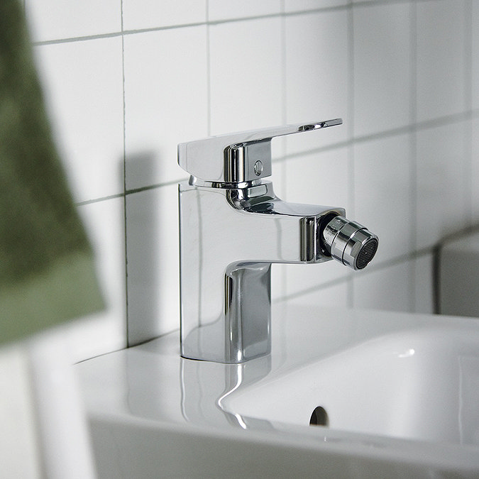 Ideal Standard Ceraplan Single Lever Bidet Mixer with Pop-up Waste - BD249AA In Bathroom Large Image
