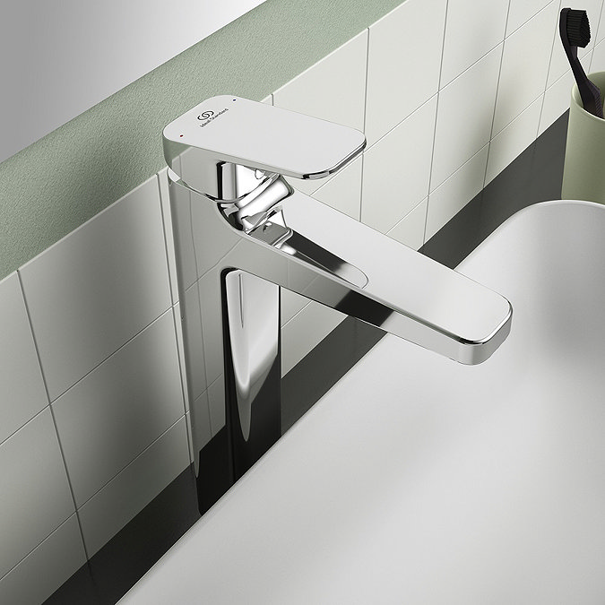 Ideal Standard Ceraplan Single Lever Tall Basin Mixer - BD255AA  In Bathroom Large Image