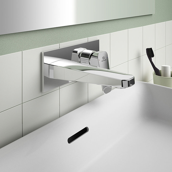 Ideal Standard Ceraplan Single Lever Wall Mounted Basin Mixer - BD244AA Feature Large Image