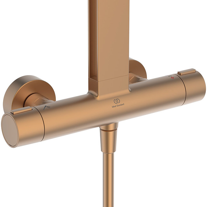 Ideal Standard Ceratherm Alu+ Bronze Exposed Thermostatic Shower System