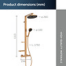 Ideal Standard Ceratherm Alu+ Bronze Exposed Thermostatic Shower System