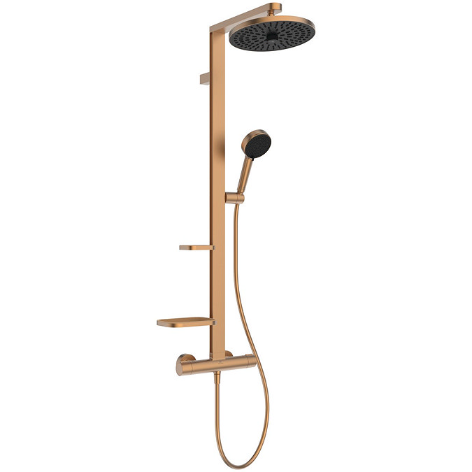 Ideal Standard Ceratherm Alu+ Bronze Exposed Thermostatic Shower System
