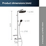 Ideal Standard Ceratherm Alu+ Chrome Exposed Thermostatic Shower System