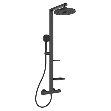 Ideal Standard Ceratherm Alu+ Silk Black Exposed Thermostatic Shower System