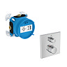 Ideal Standard Ceratherm Navigo Chrome Built-In Thermostatic 1 Outlet Square Shower Mixer + Easybox 