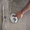 Ideal Standard Ceratherm Navigo Chrome Built-In Thermostatic 2 Outlet Round Shower Mixer + Easybox  