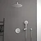 Ideal Standard Ceratherm Navigo Chrome Built-In Thermostatic 2 Outlet Round Shower Mixer + Easybox  