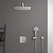 Ideal Standard Ceratherm Navigo Chrome Built-In Thermostatic 2 Outlet Square Shower Mixer + Easybox 