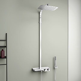 Ideal Standard Ceratherm S200 Exposed Thermostatic Shelf Shower System - A7332AA Medium Image