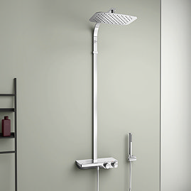 Ideal Standard Ceratherm S200 Exposed Thermostatic Shelf Shower System - A7332AA Large Image