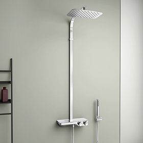 Ideal Standard Ceratherm S200 Exposed Thermostatic Shelf Shower System - A7332AA Large Image