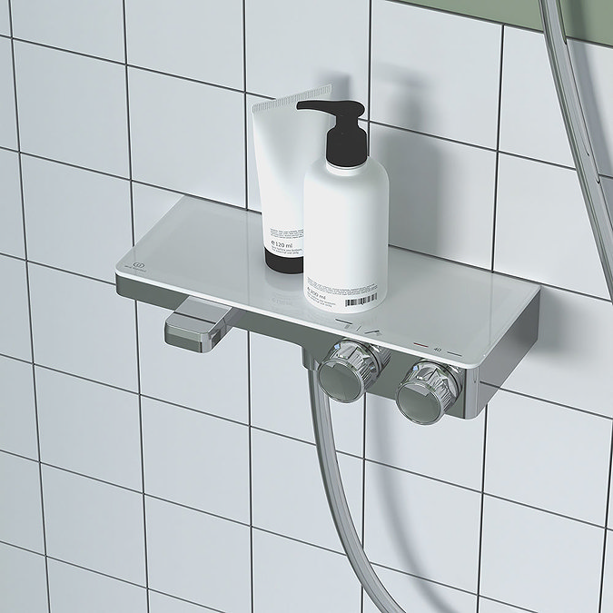 Ideal Standard Ceratherm S200 Exposed Thermostatic Wall Mounted Shelf Bath Shower Mixer - A7330AA S