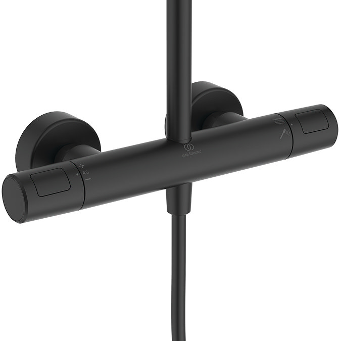 Ideal Standard Ceratherm T25M Thermostatic Shower System 8 l/min - Silk Black