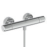 CERATHERM T25 N | Exposed shower mixer 315x100x70 mm in chrome finish, 22 l/min (3 bar) | Thermostatic function, Water & Energy savings, Safety stop, SmartShine