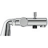 Side view of the Ideal Standard Ceratherm T25 Bath Shower Mixer on a white background, showing the fixings and handles in better detail.
