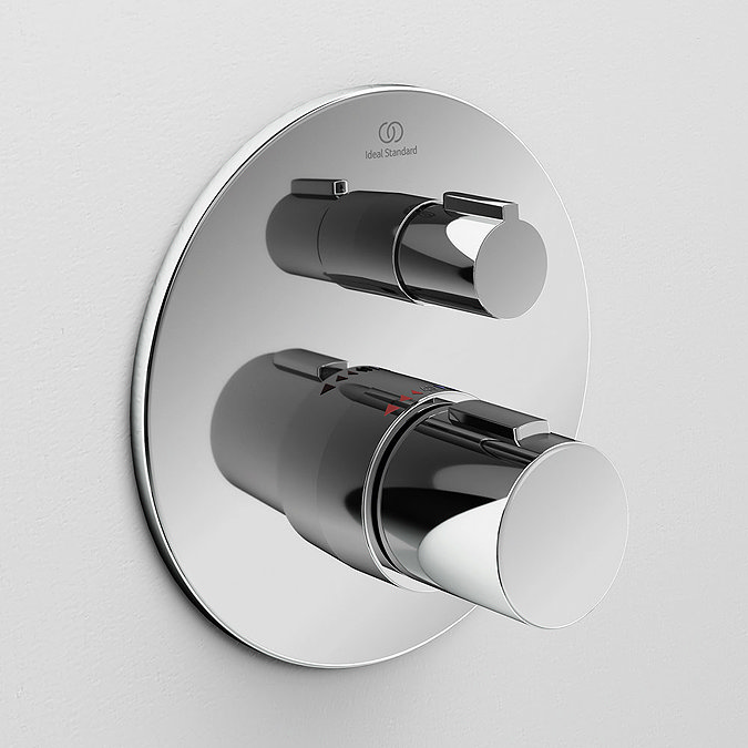 Ideal Standard Ceratherm T100 Chrome Built-In Thermostatic 1 Outlet Round Shower Mixer + Easybox St