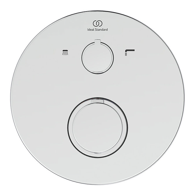Ideal Standard Ceratherm T100 Chrome Built-In Thermostatic 2 Outlet Round Shower Mixer + Easybox Pr