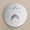 Ideal Standard Ceratherm T100 Chrome Built-In Thermostatic 2 Outlet Round Shower Mixer + Easybox St