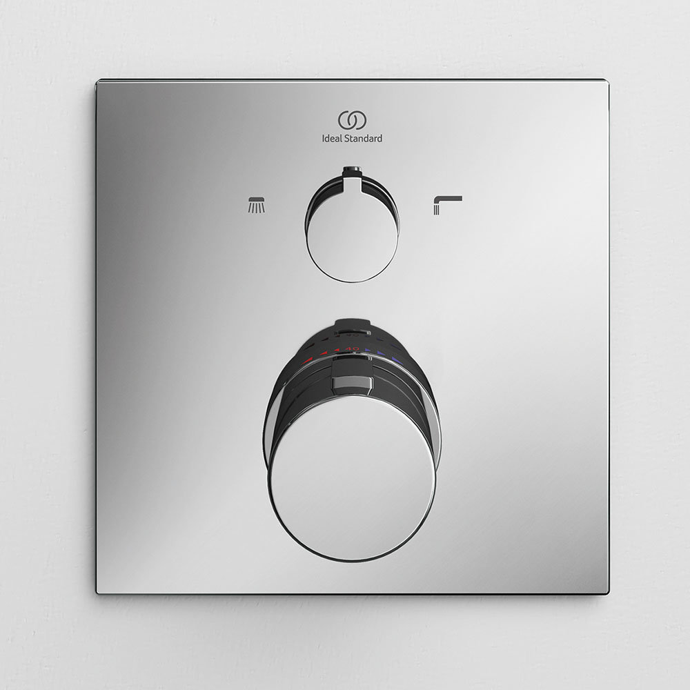 Ideal Standard Ceratherm T100 Chrome Built-In Thermostatic 2 Outlet ...