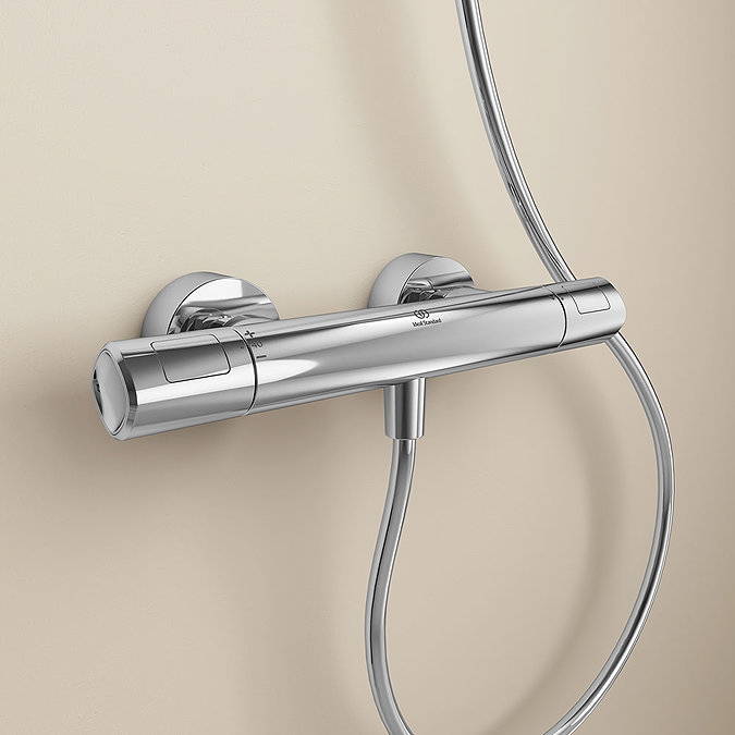 Ideal Standard Ceratherm T100 Exposed Thermostatic Bar Shower Mixer - A7239AA Standard Large Image