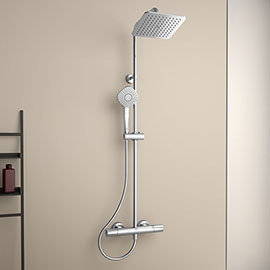 Ideal Standard Ceratherm T100 Exposed Thermostatic Bath Shower System - A7242AA Medium Image